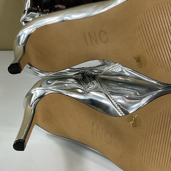 NEW I.N.C. Women’s Iyonna Over the Knee Slouch Boots Silver Size 5M - Picture 9 of 10